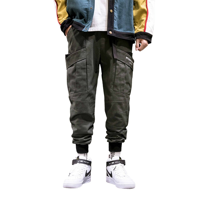 Single Road Mens Cargo Pants Urban Hip Hop Joggers Men Techwear Male Harajuku Streetwear Harem Casual Pants Trousers For Men