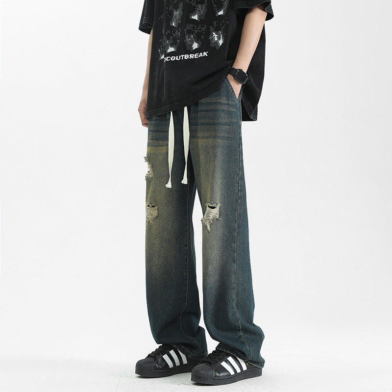 Men Loose Straight Leg Pants