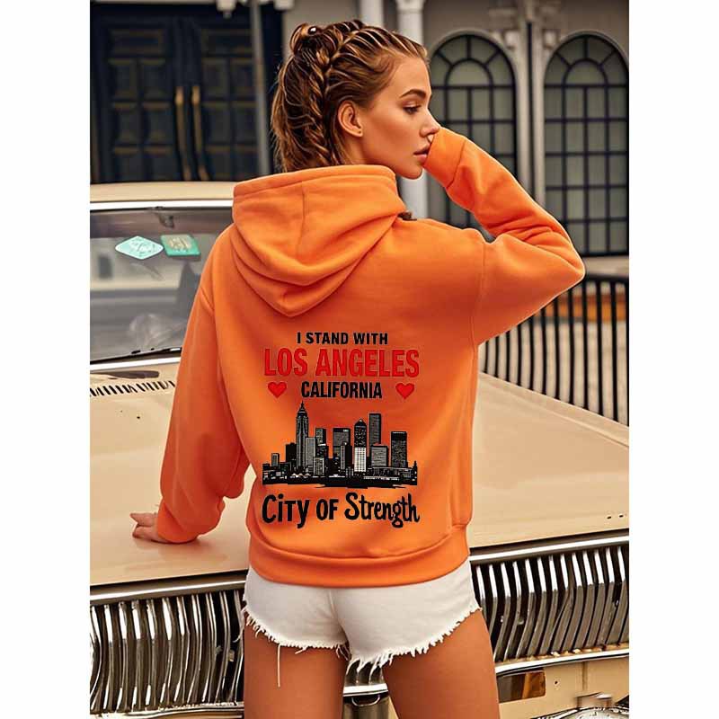 Urban Power Slogan Hooded Sweatshirt Wholesale