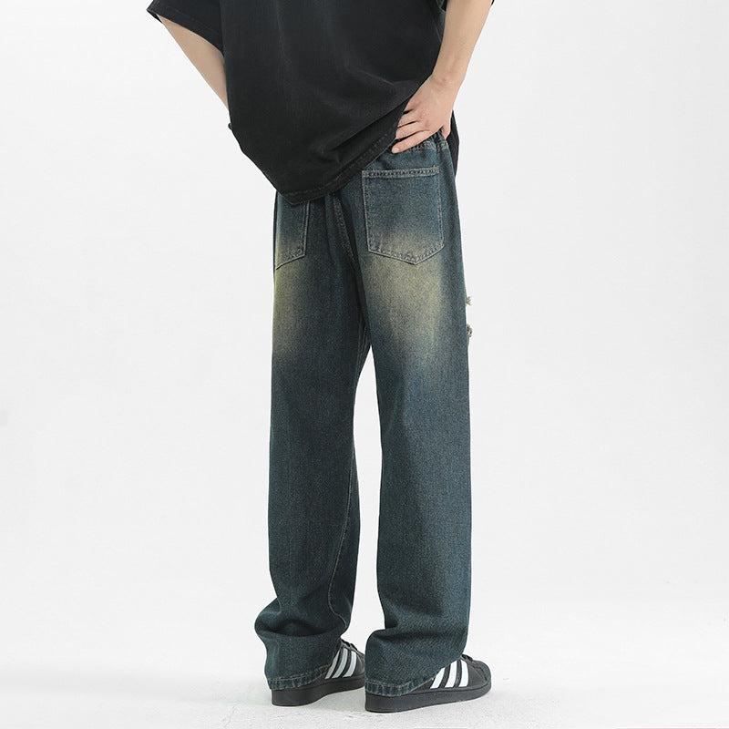 Men Loose Straight Leg Pants