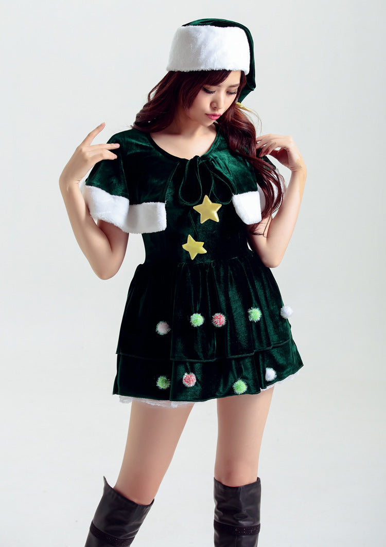 Christmas Tree Costume Green Christmas Party Dress-Up Outfit for Men and Women
