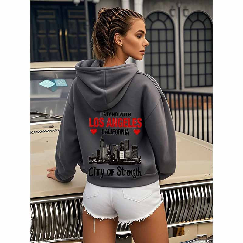 Urban Power Slogan Hooded Sweatshirt Wholesale
