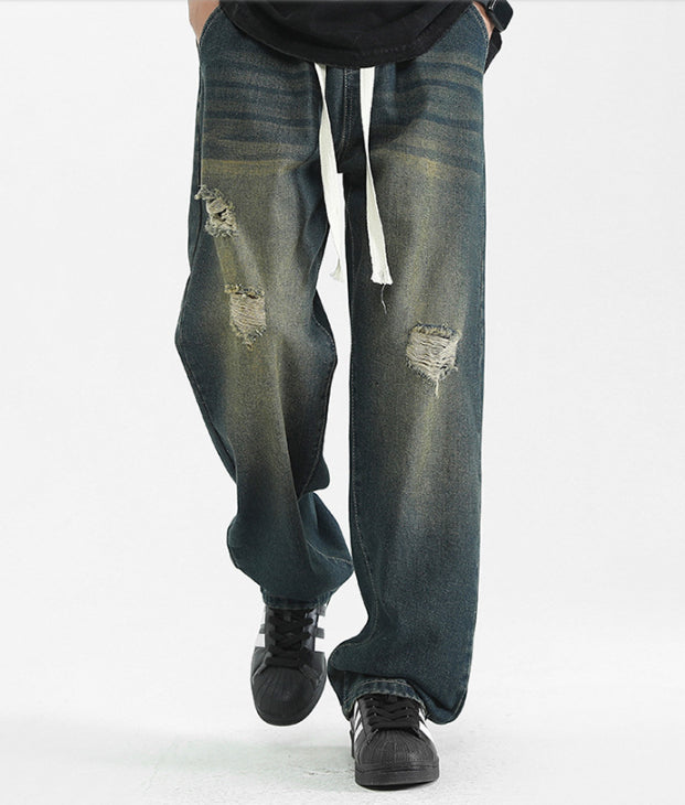 Men Loose Straight Leg Pants