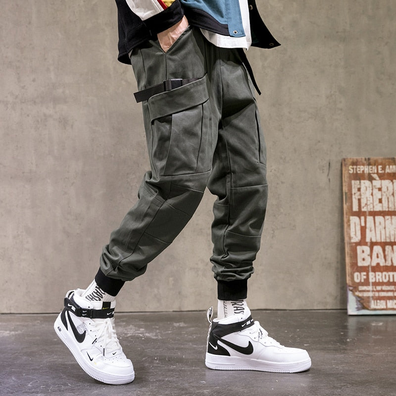 Single Road Mens Cargo Pants Urban Hip Hop Joggers Men Techwear Male Harajuku Streetwear Harem Casual Pants Trousers For Men